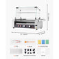 Stainless steel SucceBuy 5, 7, 11 roller hot dog grill and sausage cooker with dual temperature control for commercial use.