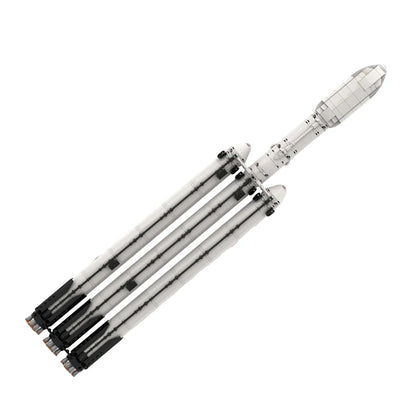 MOC Falcon Heavy Carrier Saturn V scale spaceship blocks by BACKUPMYFILESNOW.COM®, featuring detailed SpaceX spaceship construction.