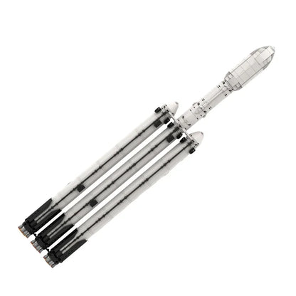 MOC Falcon Heavy Carrier Saturn V scale SpaceX spaceship building blocks with 713 pieces by BACKUPMYFILESNOW.COM®
