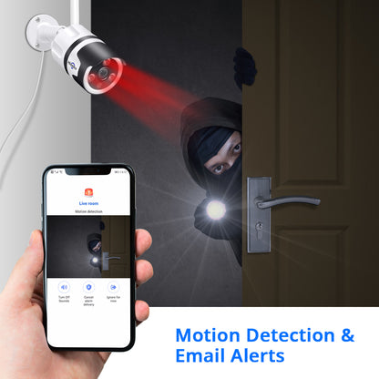 WiFi wireless security camera with waterproof IP design, 720p resolution for outdoor surveillance by BackupMyFilesNow.com