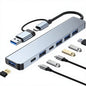 8-in-1 USB 3.0 hub with dual Type-C ports, SD/TF card reader, 3.5mm audio jack for laptops, by BackupMyFilesNow.com