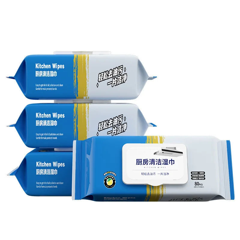 BackupMyFilesNow® kitchen grease wipes, super strong degreasing, enlarged and thickened for cleaning oil stains and kitchen surfaces.