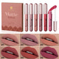 Set of 6 HANDAIYAN non-stick cup liquid lipsticks with matte finish, long-lasting lip gloss resistant to fading in a gift box.