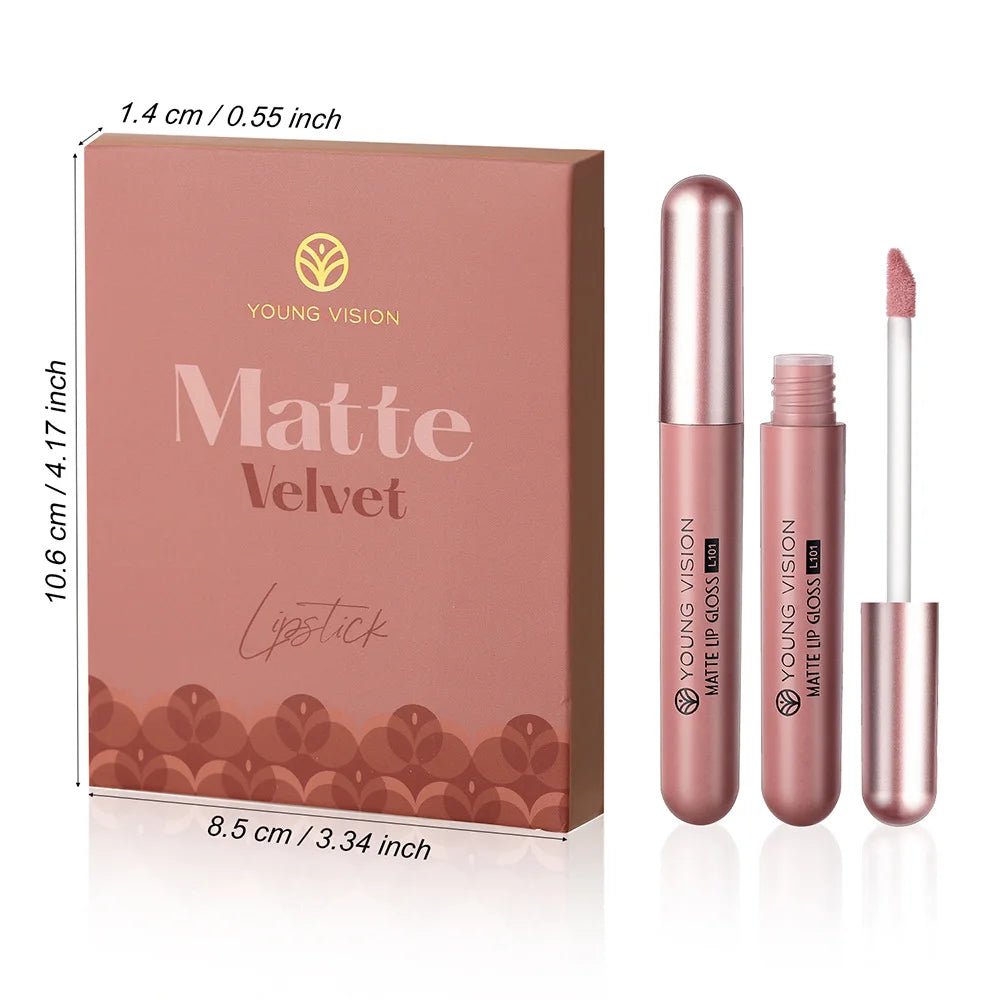 Set of 6 HANDAIYAN non-stick cup liquid lipsticks with matte finish, long-lasting lip gloss resistant to fading in a gift box.