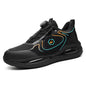 Steel toe work shoes for men by BackupMyFilesNow.com, lightweight safety boots with anti-smash and anti-puncture protection.