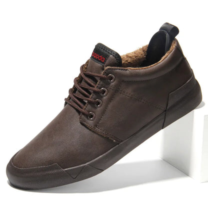 Men's winter casual sneakers by BackupMyFilesNow.com with breathable, comfortable non-slip soles, ideal for office and driving.