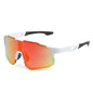 Blue and black BackupMyFilesNow.com cycling sunglasses with UV400 lenses, sporty design, ideal for outdoor MTB and bike riding.