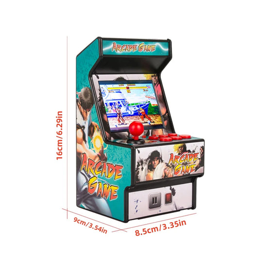 Portable 2.8-inch mini handheld video arcade game console with built-in 150+ retro SEGA classics, compact gaming device.