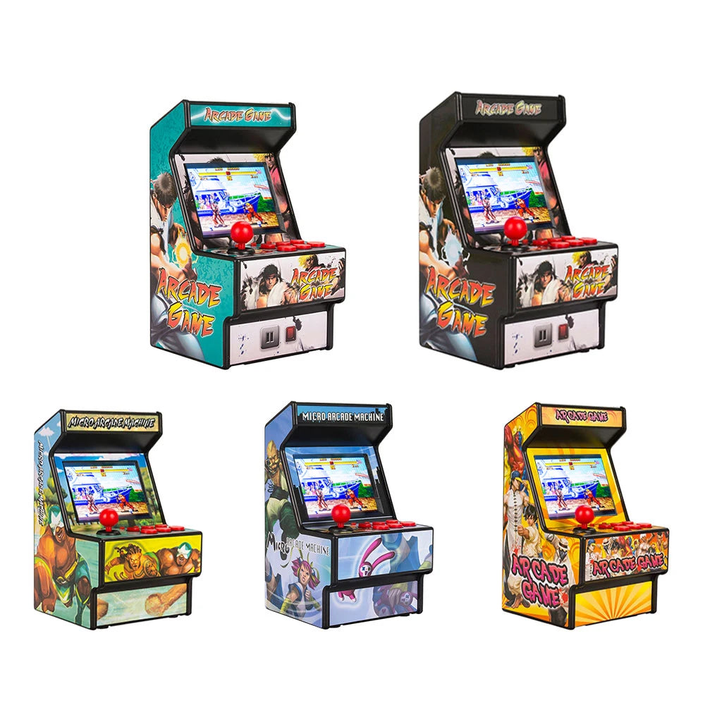 Portable 2.8-inch SEGA-style handheld arcade game console with built-in 150+ classic retro games, compact design.