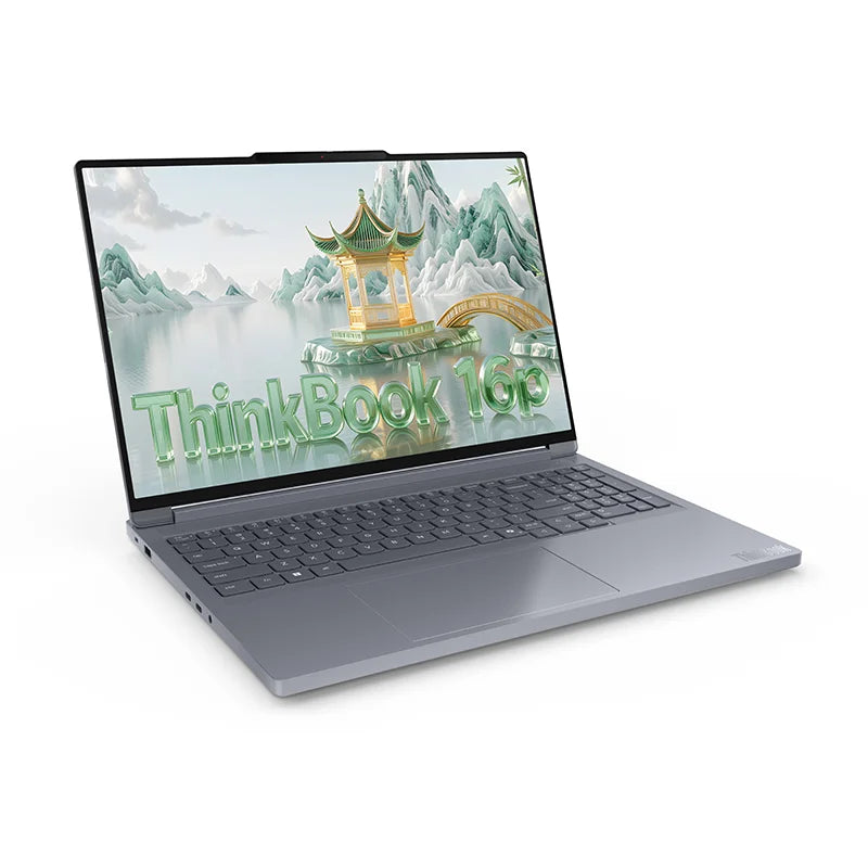 Lenovo ThinkBook 16p laptop with AMD Ryzen 9 9955HX, RTX 5070, 32GB RAM, 1TB SSD, 16-inch 2.5K IPS 240Hz display.