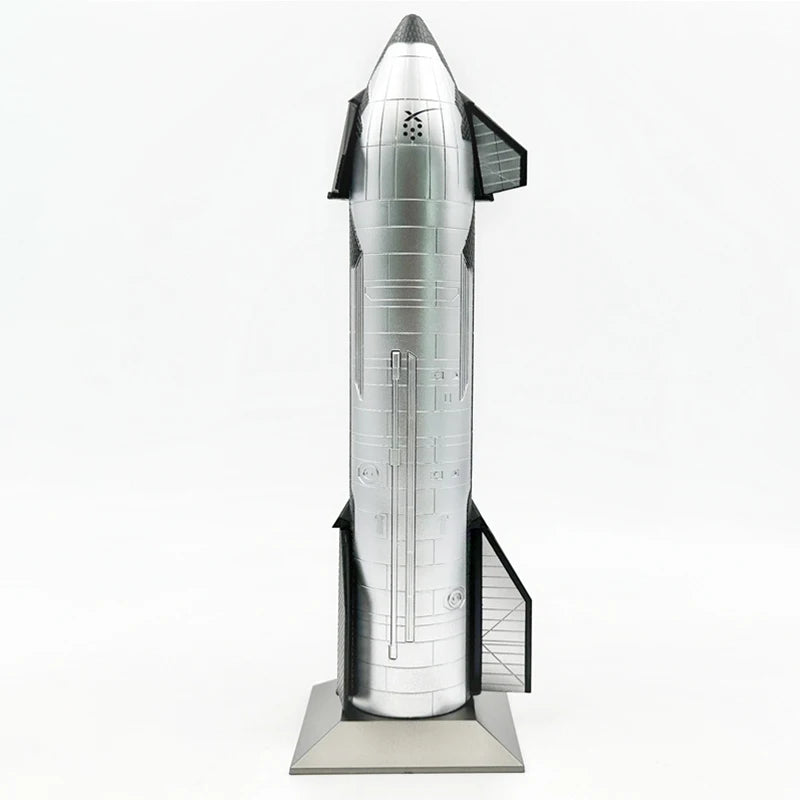 1/200 scale SpaceX Mars immigration rocket model featuring Dragon Heavy Falcon Starship in diecast metal, detailed space exploration toy.