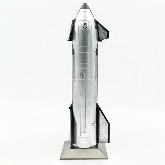 1/200 scale SpaceX Mars immigration rocket model featuring Dragon Heavy Falcon Starship in diecast metal, detailed space exploration toy.