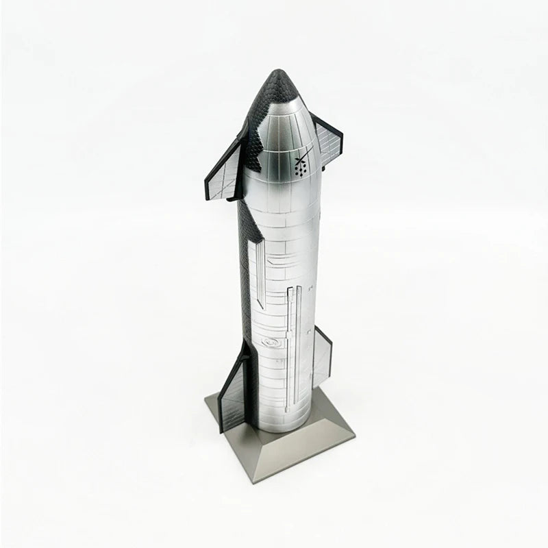 1/200 scale Mars immigration rocket model by SpaceX, featuring Dragon Heavy and Starship rockets, diecast metal construction.
