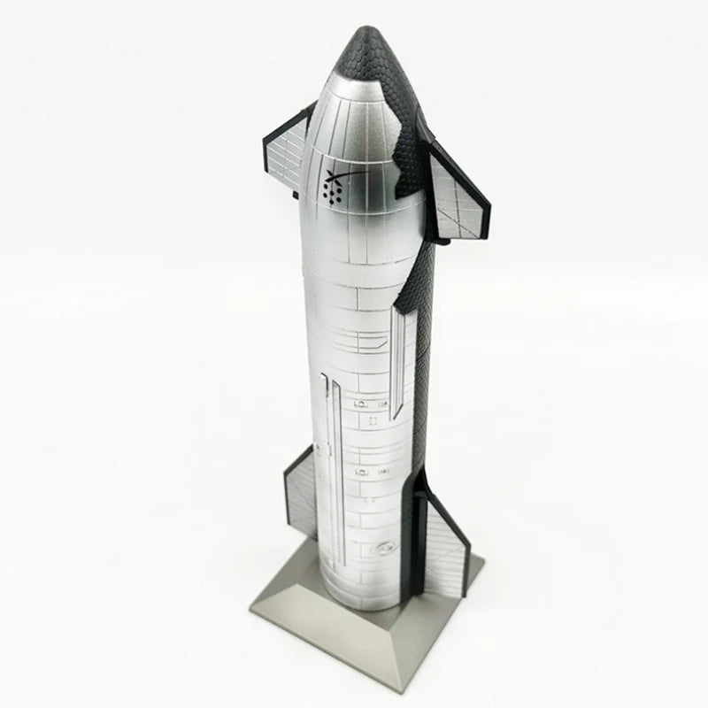 1/200 scale Mars immigration rocket model by SpaceX, featuring Dragon Heavy, Falcon, and Starship rockets, made of diecast metal.