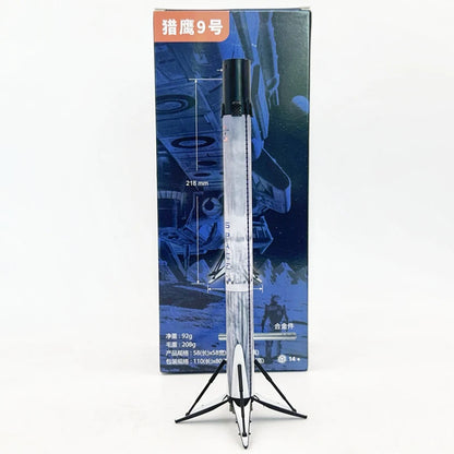 1/200 scale SpaceX Falcon 9 rocket model by BACKUPMYFILESNOW.COM®, diecast metal toy for collection and display.