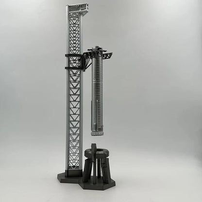 1/400 scale SpaceX Dragon Heavy Falcon Starship rocket diecast metal model toy, detailed space exploration replica.