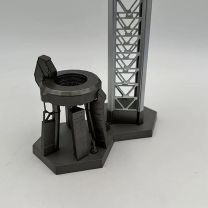 1/400 scale SpaceX Dragon Heavy Falcon Starship rocket diecast metal model toy, detailed space exploration replica.