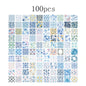 Set of 100 vintage paper stationery supplies with multi-style deco and retro writing paper for journaling and scrapbooking projects.