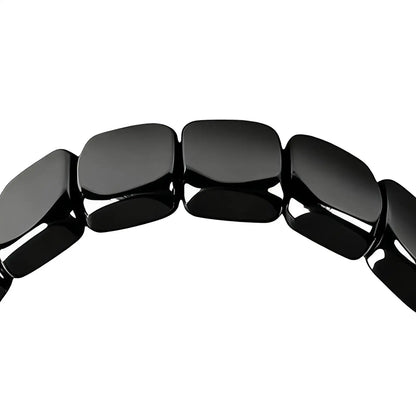 19cm natural hematite bracelet for men, stylish hematite stone wristband suitable for father, husband, or boyfriend jewelry gift