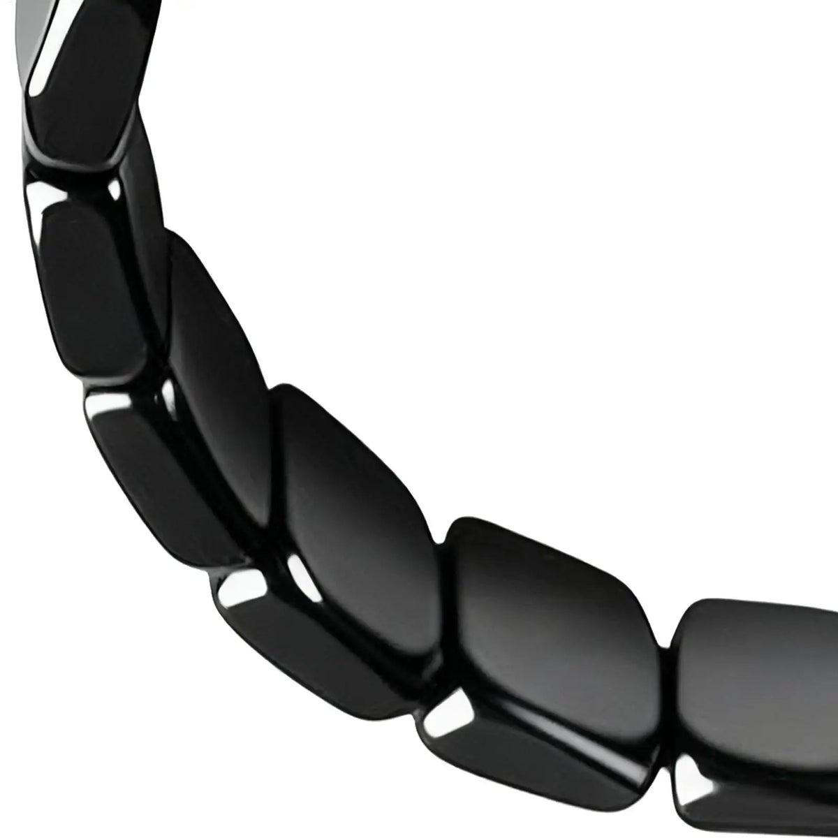 Natural hematite stone bracelet for men, stylish 19cm wristband suitable for fathers, husbands, and boyfriends.