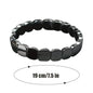 Fashionable 19cm natural hematite stone bracelet for men, suitable for father, husband, or boyfriend jewelry and gift.