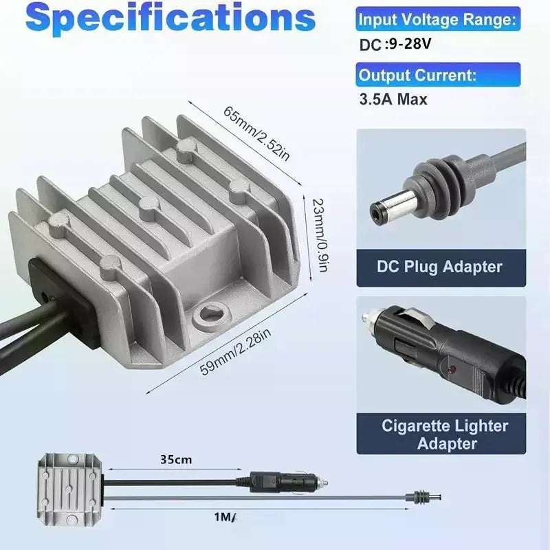 Starlink Mini Boost Point power cord test measurement tool accessory, 30V 3.5A output, 9-28V input, for BACKUPMYFILESNOW.COM®