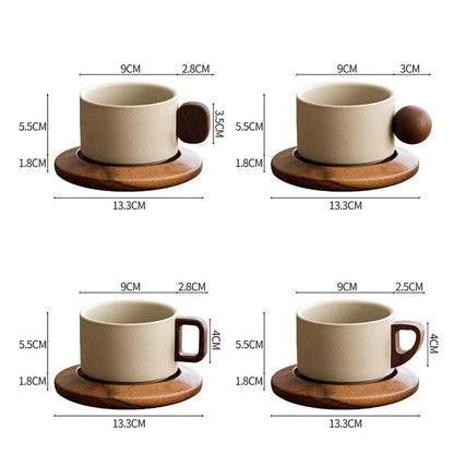 European-style porcelain coffee mug with floral design, ideal for breakfast, tea, coffee, or latte enjoyment.