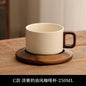 European-style porcelain coffee mug with floral design, 250ml capacity, perfect for tea, coffee, or latte enjoyments.