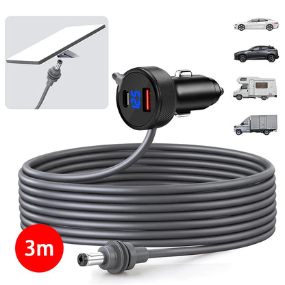 Waterproof Starlink Mini Power Adapter by BACKUPMYFILESNOW.COM® showing 12V-24V to 30V boost converter with digital voltmeter and Type C port