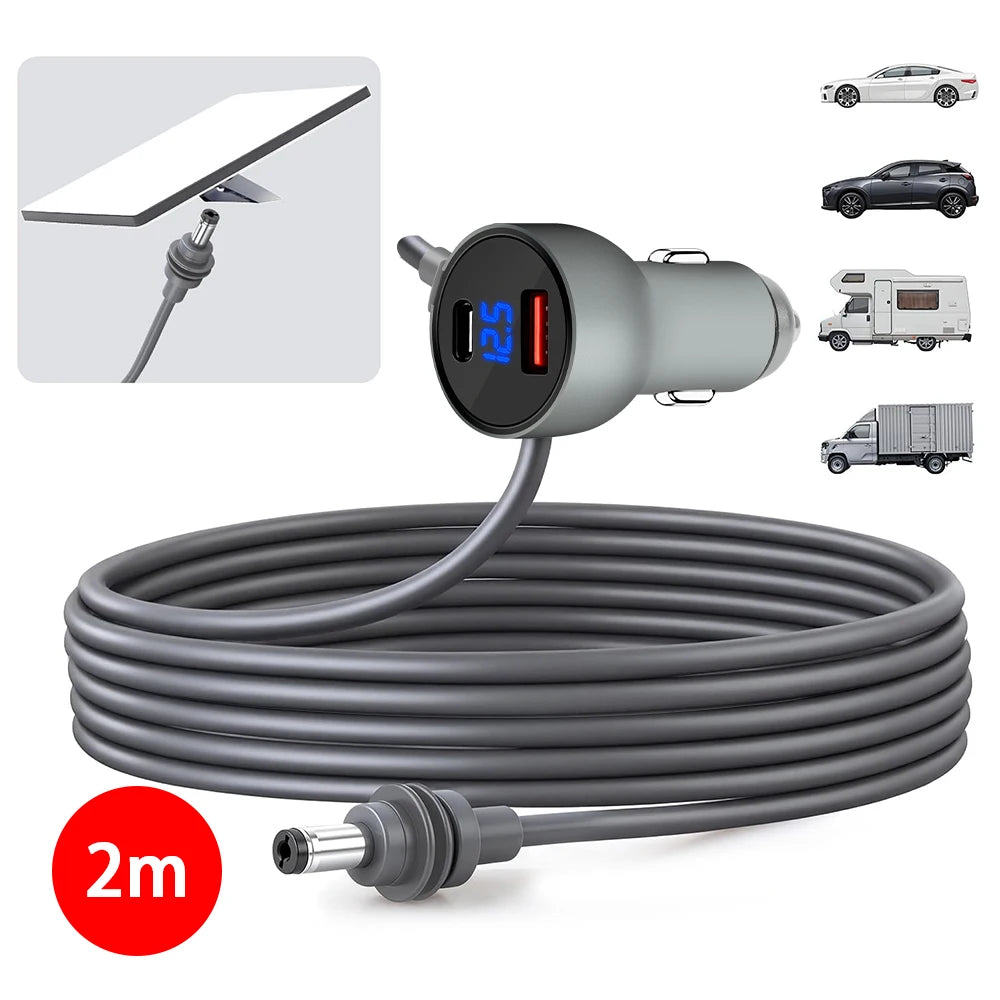 Waterproof Starlink Mini Power Adapter by BACKUPMYFILESNOW.COM, 12V-24V to 30V 2A boost converter with Type C port and digital voltmeter.
