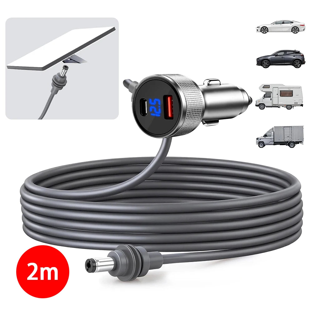 Waterproof Starlink Mini Power Adapter by BACKUPMYFILESNOW.COM, 12V-24V to 30V 2A boost converter with digital voltmeter and Type C port