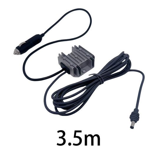 DC step-up power converter adapter for Starlink Mini, 3.5M cable, 12-24V input, 30V 2A output, black compact design.