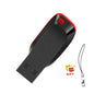 Black USB flash drives with high capacity and speed, 128GB, 64GB, and 32GB options, featuring keychains for portable storage.
