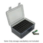 BackupMyFilesNow.com battery storage organizer holds 54 AA and AAA batteries in a sturdy case for garage or home drawer organization.