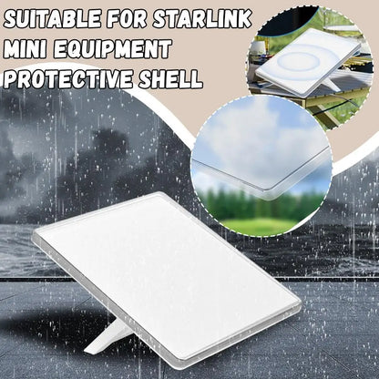 Plastic protective case for Starlink Mini device, satellite antenna cover, by BACKUPMYFILESNOW.COM® for satellite accessories.