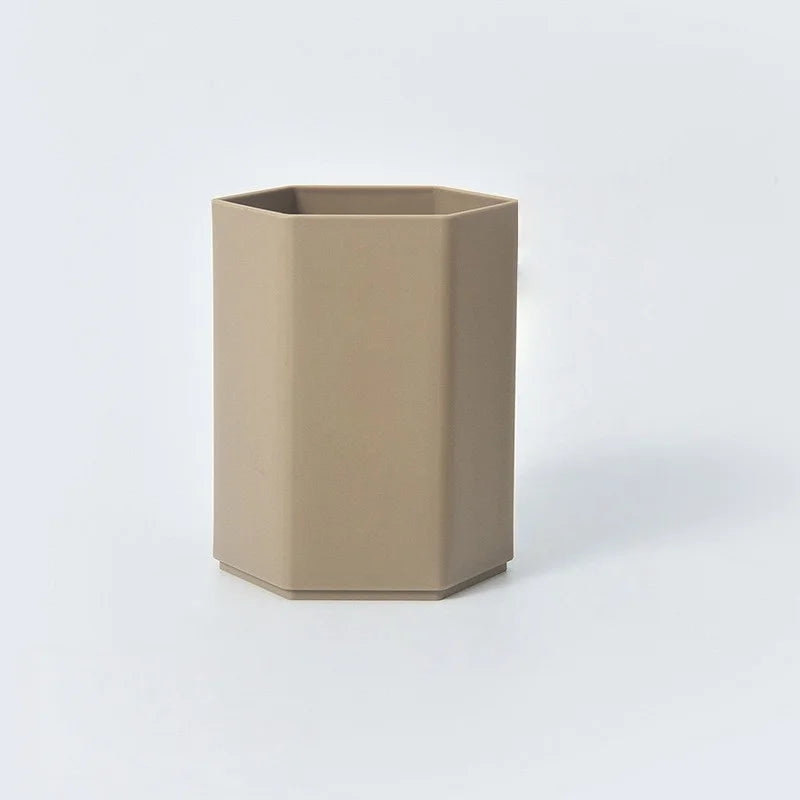 Durable desktop pen holder by BackupMyFilesNow.com, multifunctional for home office, study, retail, and daily use.