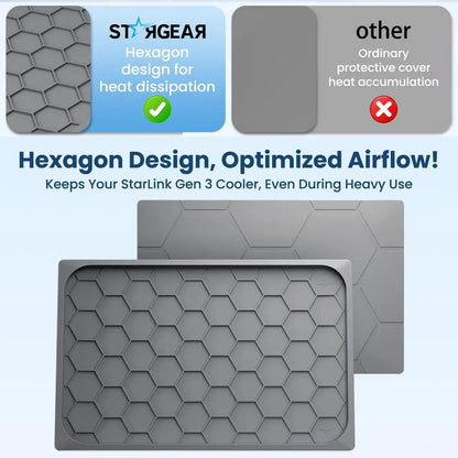 Starlink Gen3 satellite disk silicone protective case by BACKUPMYFILESNOW.COM®, shock and dust resistant outdoor satellite accessory