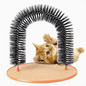 BackupMyFileSnow® grooming cat toy arch with colorful hanging toys and scratching posts for feline play and exercise.