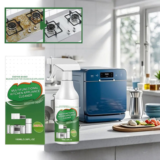 BackupMyFilesNow.com multifunctional kitchen degreaser spray, 100ml enzyme cleaner for grease, grime, and odor, safe for oven and dishwasher.