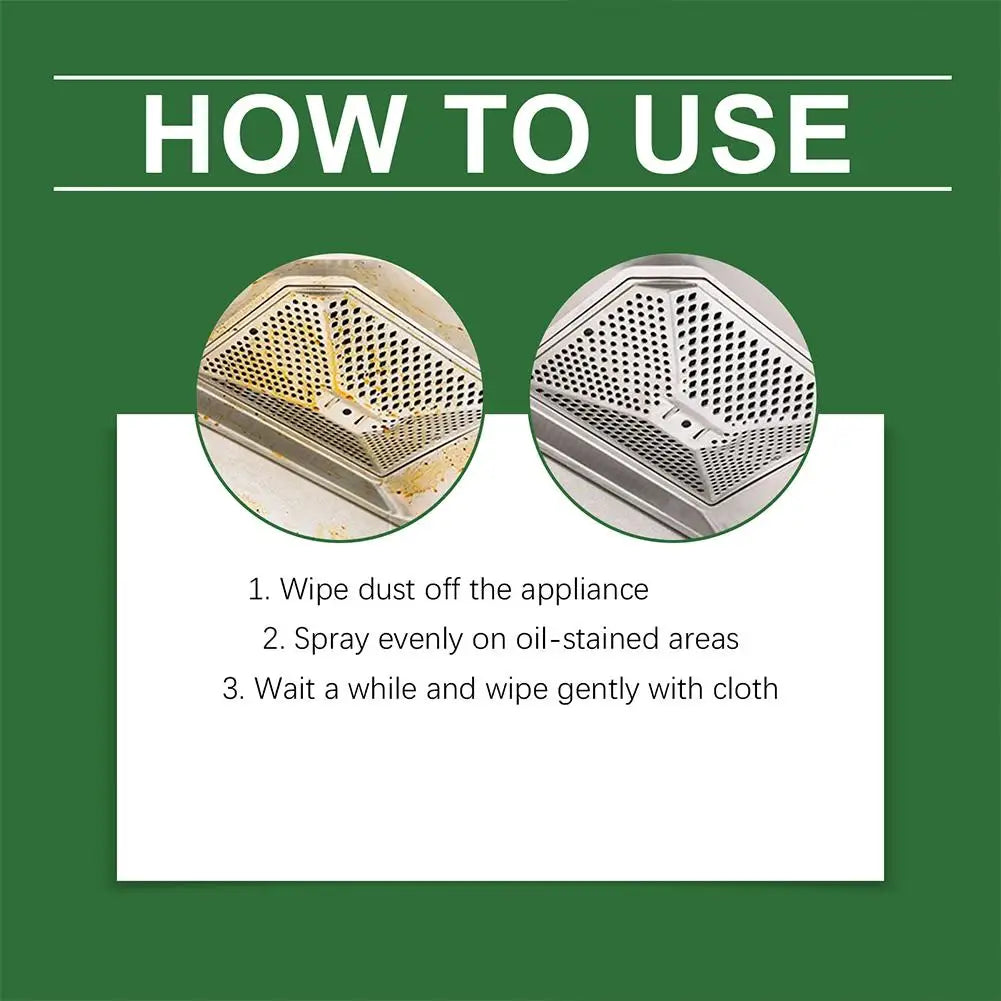 Multifunctional kitchen degreaser spray by BACKUPMYFILESNOW.COM, 100ml enzyme-based cleaner for grease, grime, and odor removal.