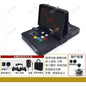 Portable folding home arcade game machine with double screens, joystick, and compact design for fun gaming sessions.