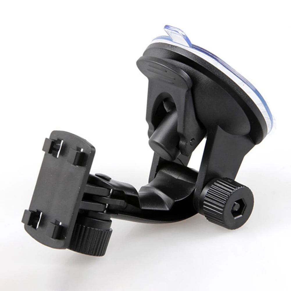 Vehicle-mounted GPS stand with adjustable windshield suction cup holder for car dash cam and accessories, branded BACKUPMYFILESNOW.COM®.