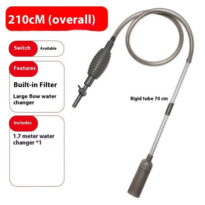 Complete aquarium water changing and sand cleaning equipment set from BackupMyFilesNow.com with hoses and tools for easy maintenance.