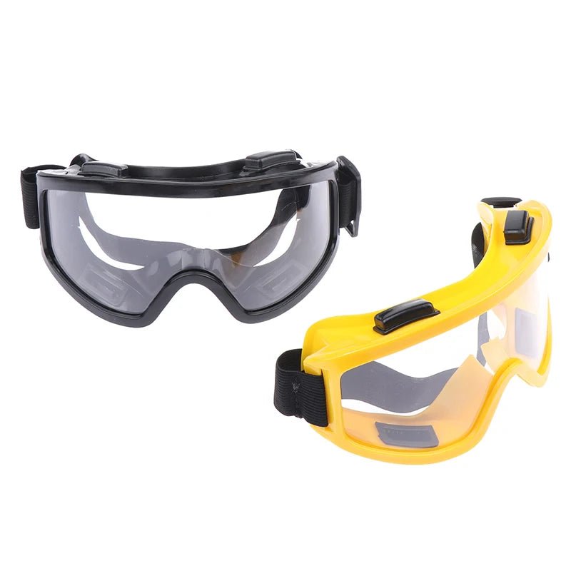 High-quality safety goggles with clear lenses, anti-splash and dust-proof for industrial lab eye protection by BACKUPMYFILESNOW.COM®.