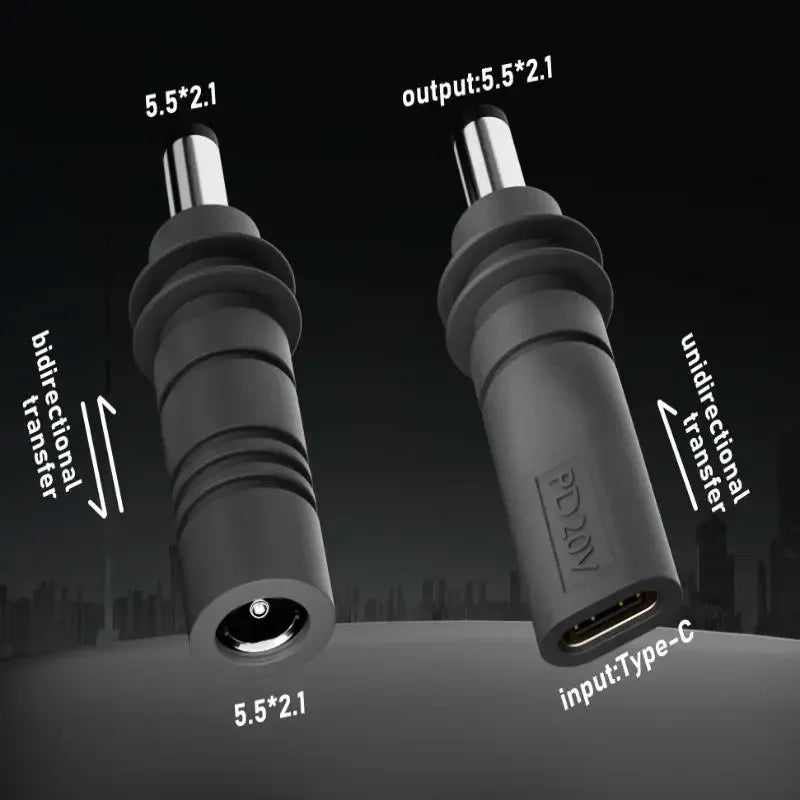 Starlink Mini GEN3 PD 100W USB C female to DC5521 male power connector for charging and power adapters.