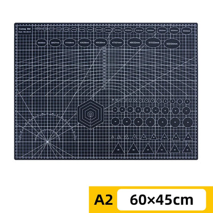 PVC cutting pad in various sizes, ideal for art drawing, patchwork sewing, craft making, and protecting tables during projects.