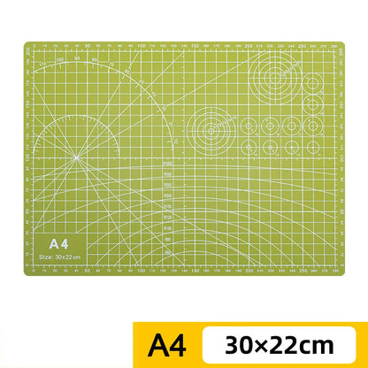PVC cutting pad in various sizes, ideal for art drawing, patchwork sewing, and craft projects, providing a protective work surface.