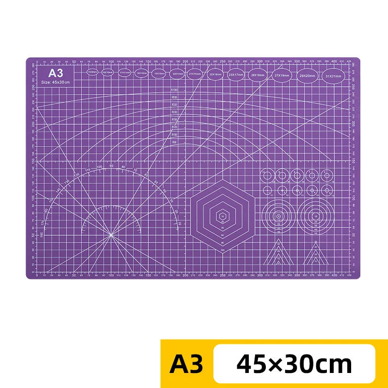 PVC cutting pad in various sizes from BackupMyFilesNow.com, ideal for art drawing, patchwork, sewing, and craft projects.
