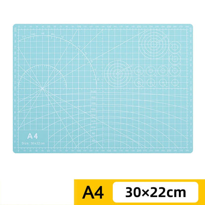 PVC cutting pad in various sizes, ideal for art drawing, patchwork sewing, and craft projects, providing protective surface.