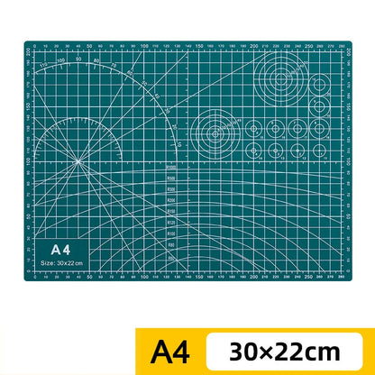 PVC cutting pad in various sizes, used as a protective table mat for art, patchwork sewing, and craft projects.